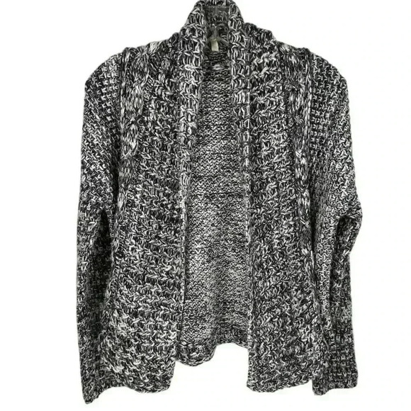 Anthropologie Moth Women's XS Gray Chunky Knit Open Front Cardigan - Picture 1 of 8